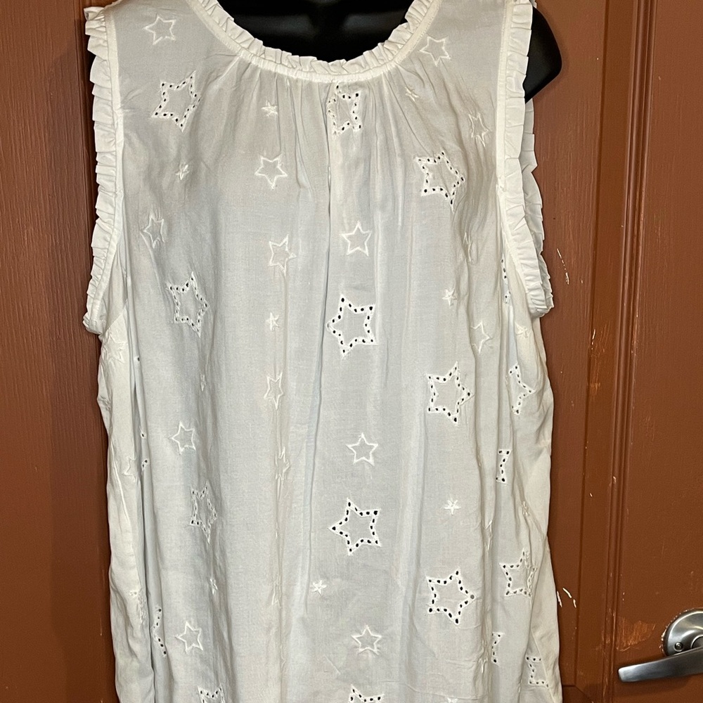 Torrid Cream Relaxed Blouse with Ruffled Details